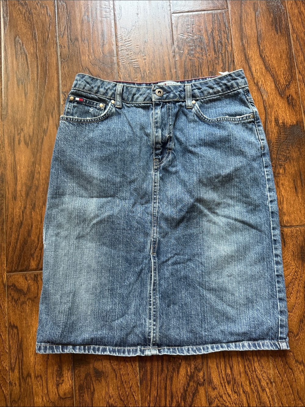 Vintage Tommy Hilfiger Blue Denim Skirt, size 6